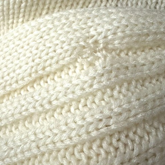 Half Time Vintage 80s Cream Crochet Cardigan Sweater - Picture 6 of 7